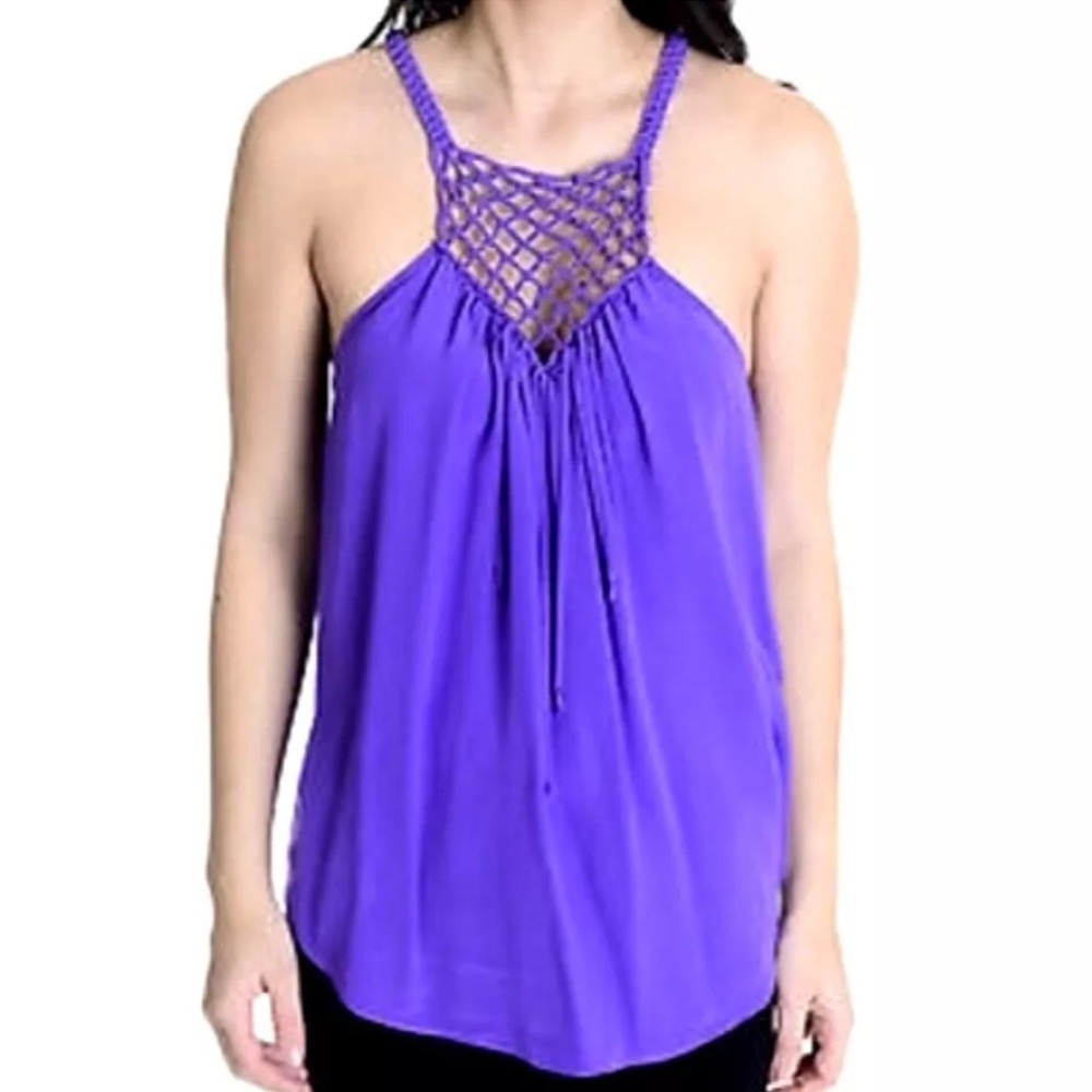 Rebecca Taylor Silk Macrame Cami